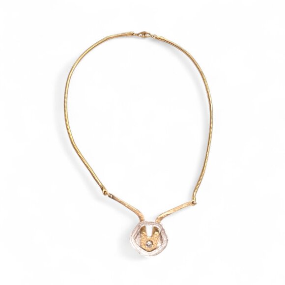 Set Of 3 Statement Pendant Chain Necklace Gold Tone Avon Jade Gemstone Artistry - Picture 3 of 6